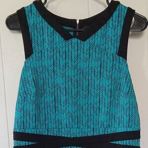Worthington  Black and teal  Top Size Large